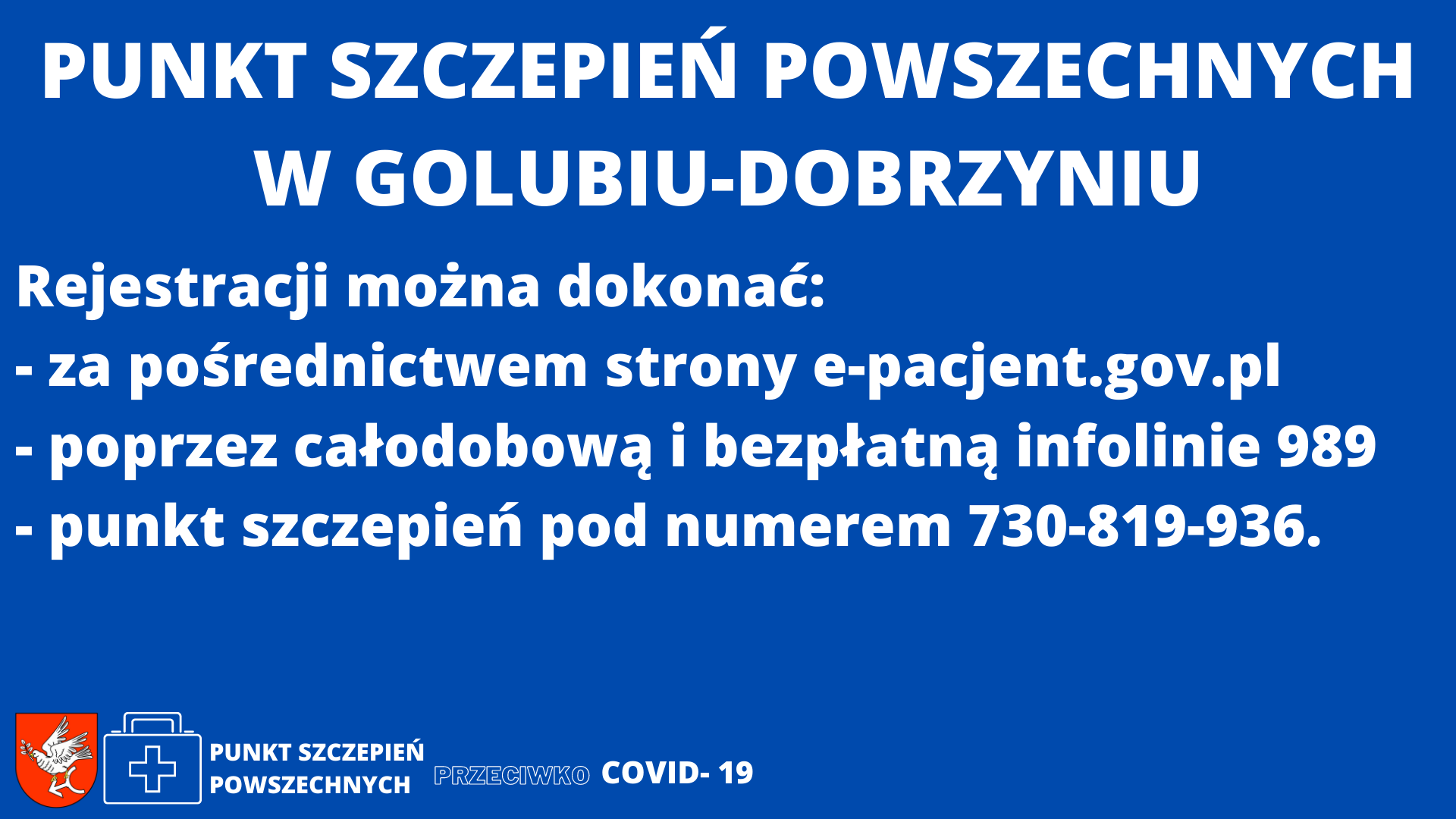 Zarejestruj się na szczepienie przeciw COVID-19