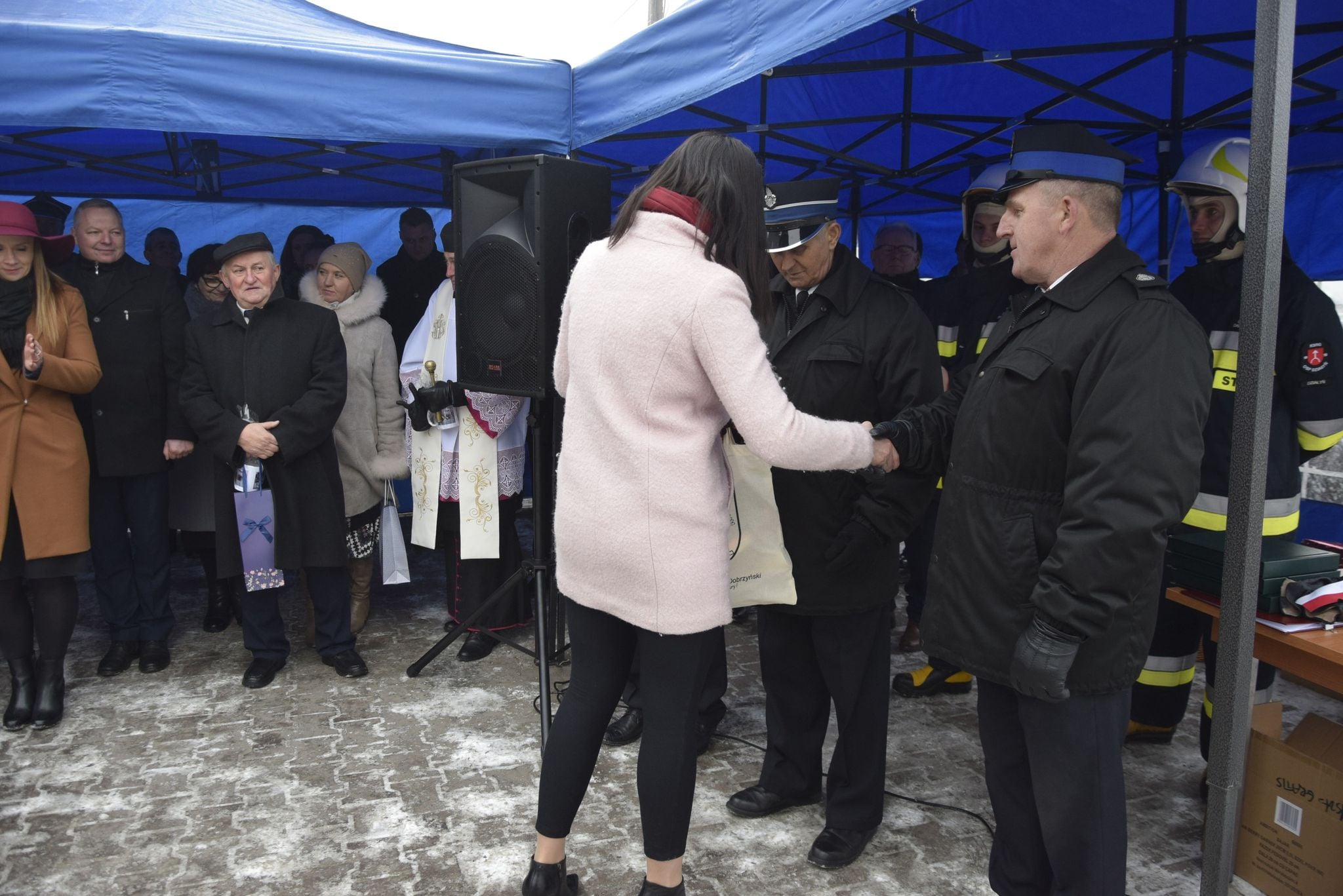 uroczystość poświęcenia i przekazania nowego samochodu ratowniczo – gaśniczego