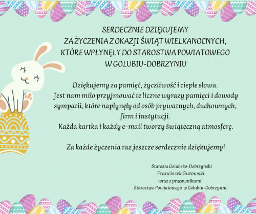 podziękowanie za zyczenia wielkanocne