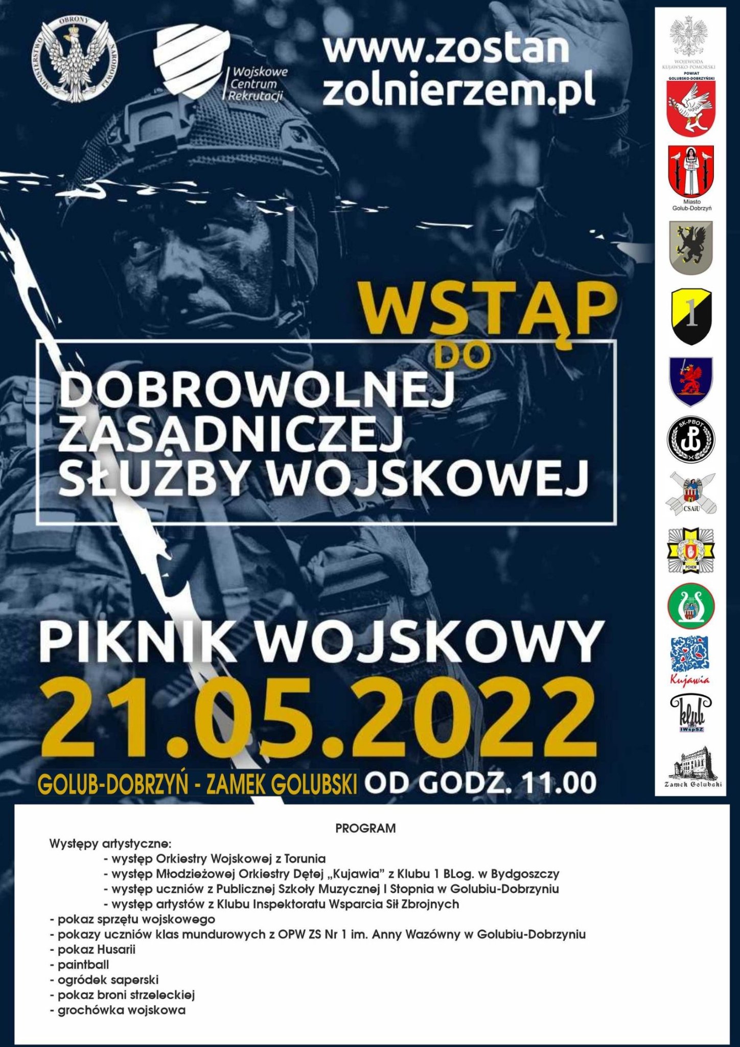 „WSTĄP DO DOBROWOLNEJ ZASADNICZEJ SŁUŻBY WOJSKOWEJ” – PIKNIK WOJSKOWY