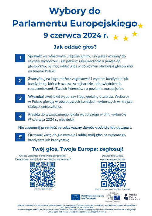 02_Plakat Jak oddać głos w wyborach do PE_instrukcja