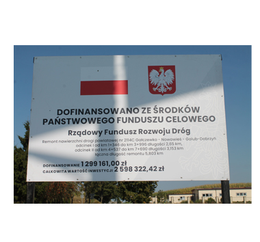 UROCZYSTE OTWARCIE DROGI POWIATOWEJ NR 2114C GAŁCZEWKO – NOWA WIEŚ – GOLUB-DOBRZYŃ