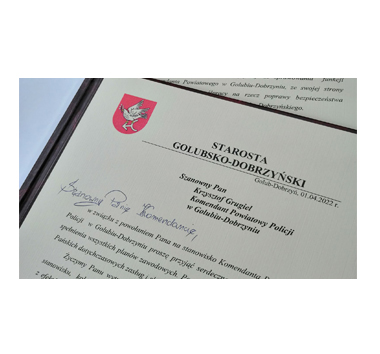 Powołanie na stanowisko Komendanta Powiatowego Policji w Golubiu-Dobrzyniu